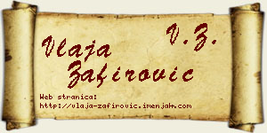 Vlaja Zafirović vizit kartica